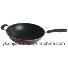 Kitchenware Carbon Steel Non-Stick Wok with Two Handles Cookware